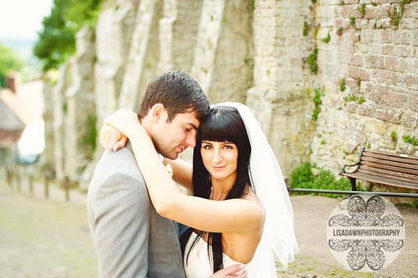 creative wedding photograph bride and groom