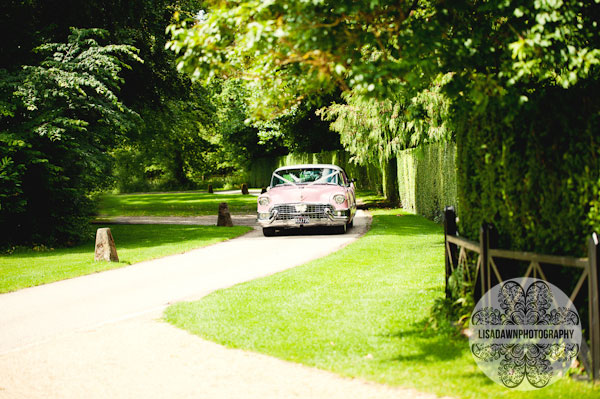 American retro wedding car