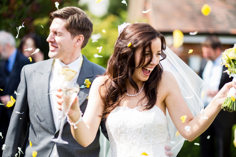 Documentary wedding photo confetti