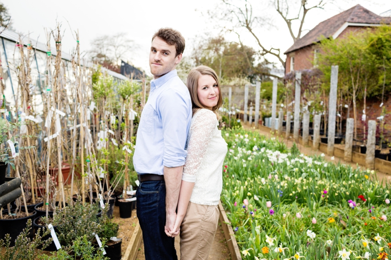 London nursery engagement photo