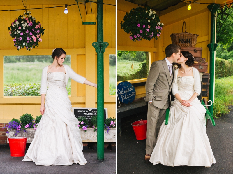 Railway wedding photo