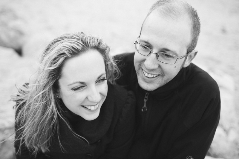 Rainy engagement photo