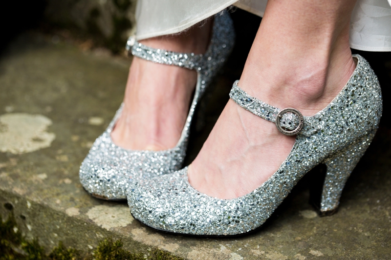 Sparkly wedding shoes