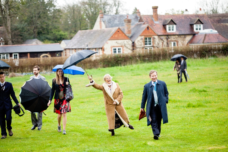 Wet wedding photo