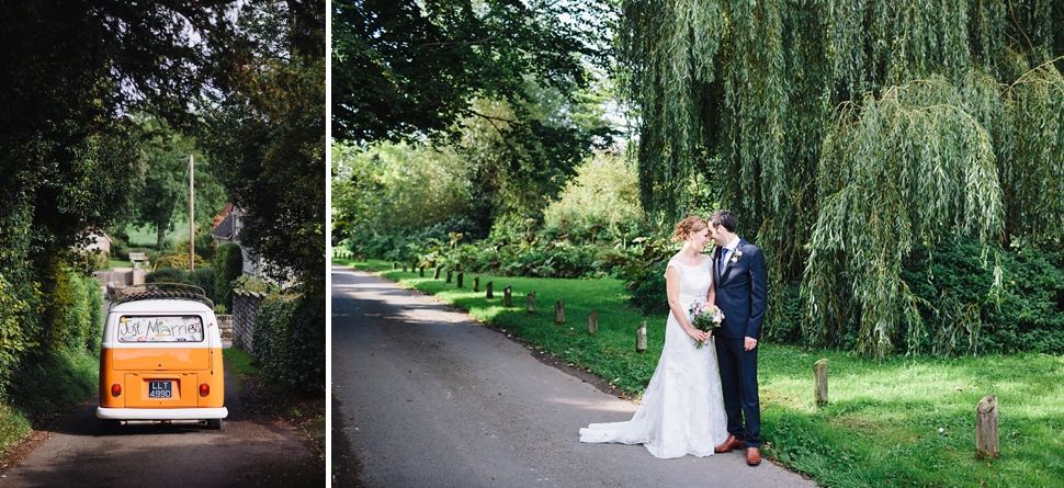 VW Campervan wedding photo