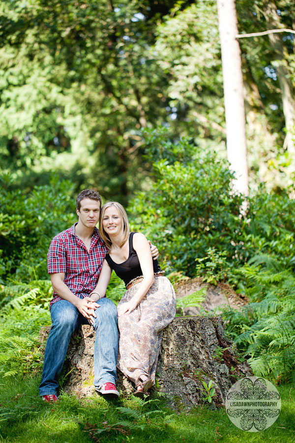 A relaxed photograph of a couple in the new forest hampshire