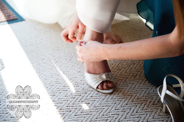 Bride getting ready