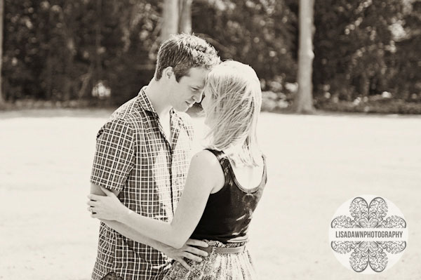 Natural Photography of engaged couple in the woods