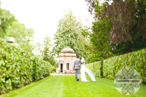 An outdoor wedding ceremony