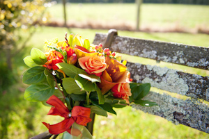 Orange rose bouquet