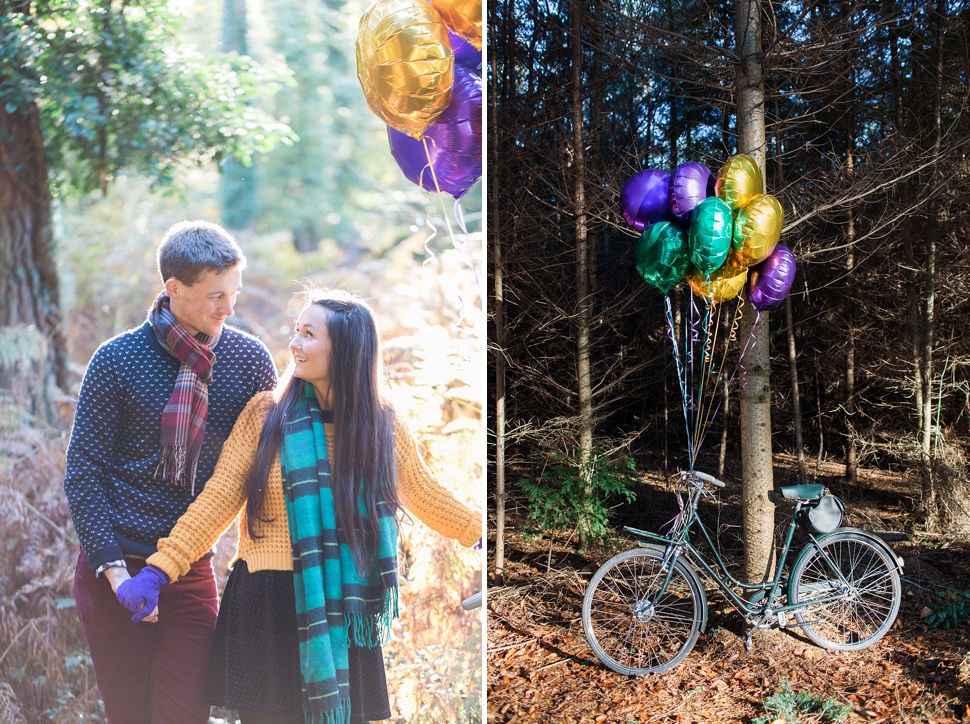 Balloons in the woods