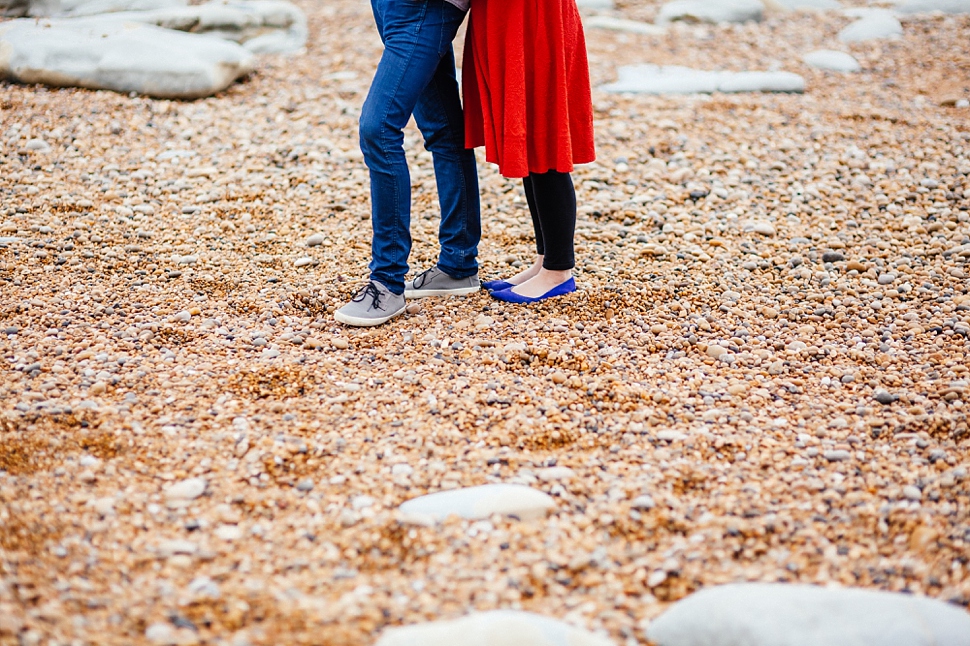 Beach couple engagement