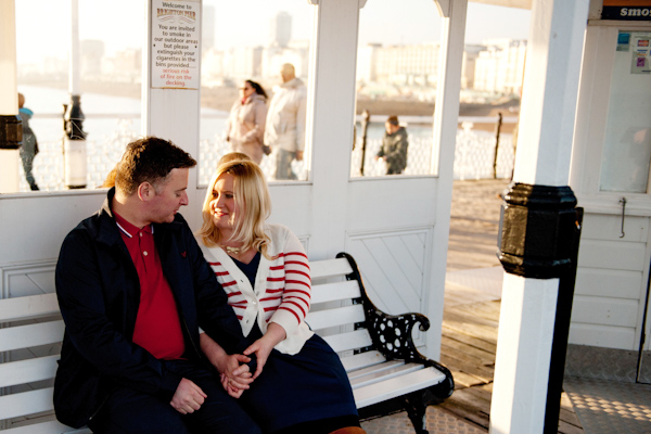 Couple sitting on the Pier