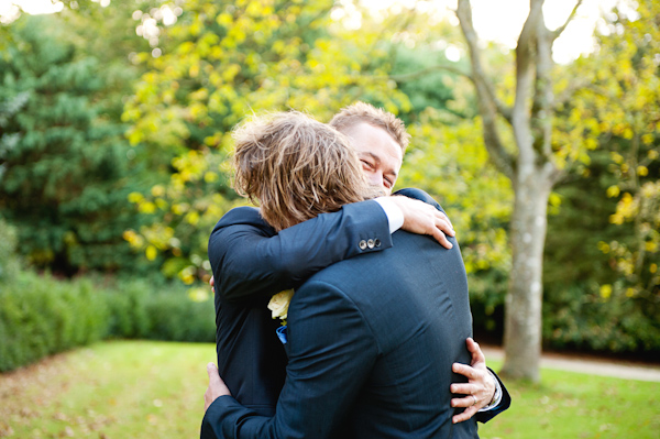 Brothers hugging