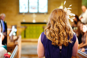 wedding hair with fascinator