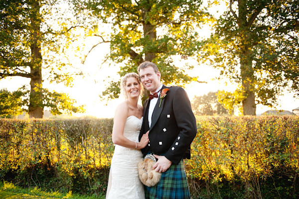 Autumn light wedding photograph