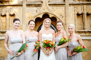 Bridesmaids in mink