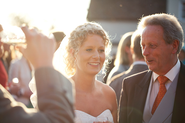 Bride in the evening light