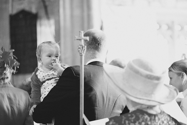 Baby during the wedding ceremony