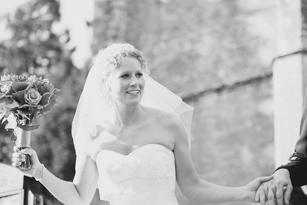 Bride leaving church