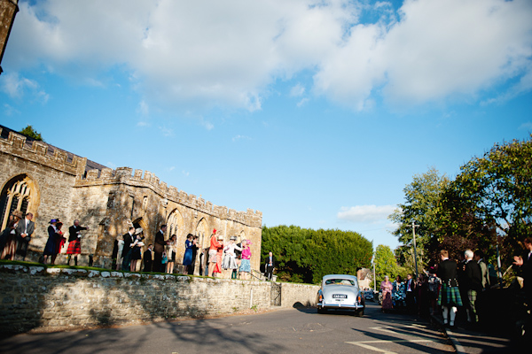 Bradford Abbas Bride and groom leaving