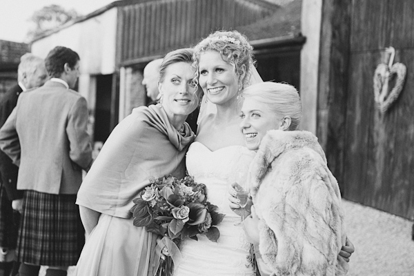 Bride with bridesmaids