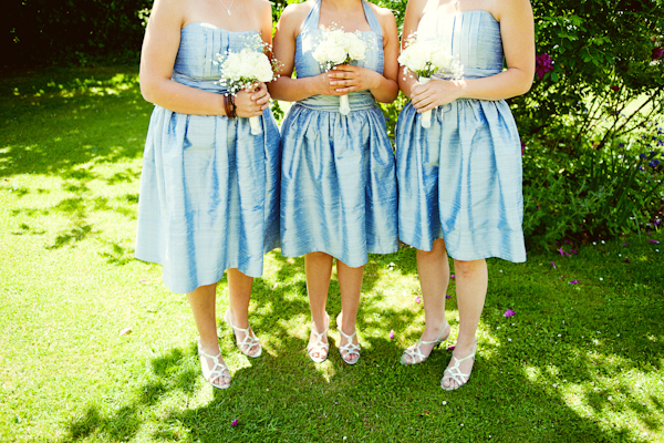 Blue silk dresses