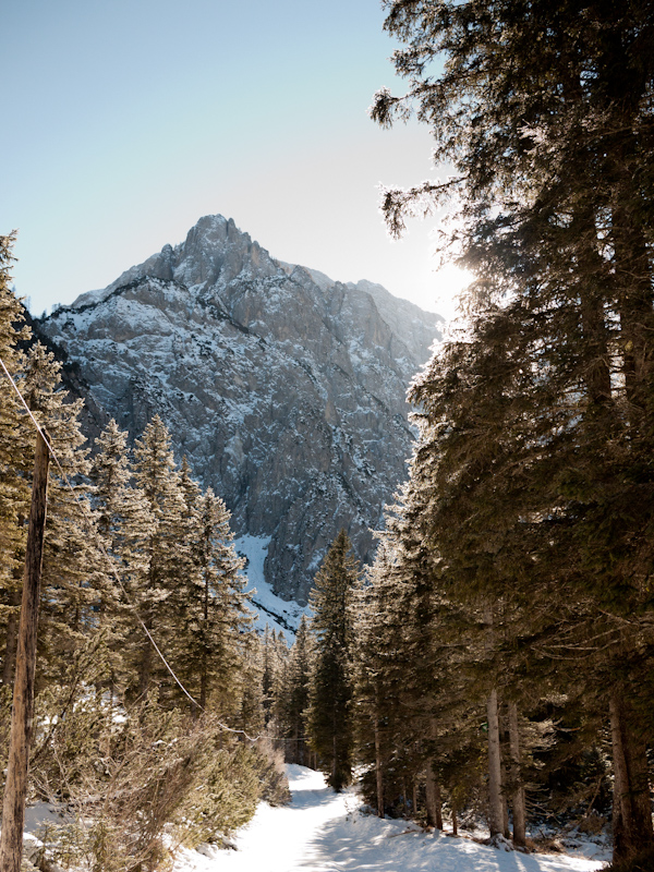 Mountain sun light