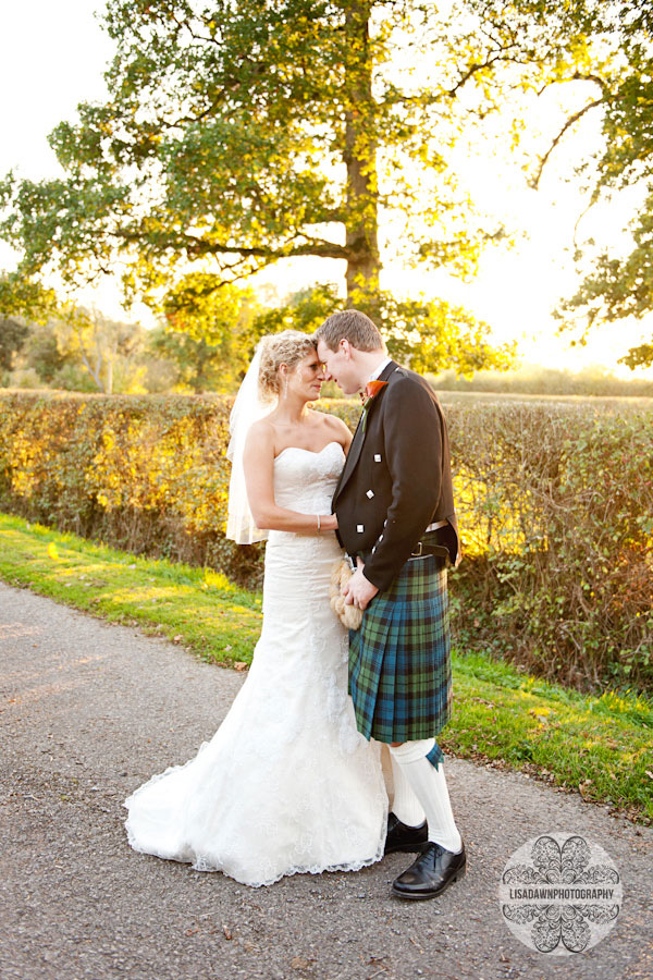 Golden Hour wedding photograph