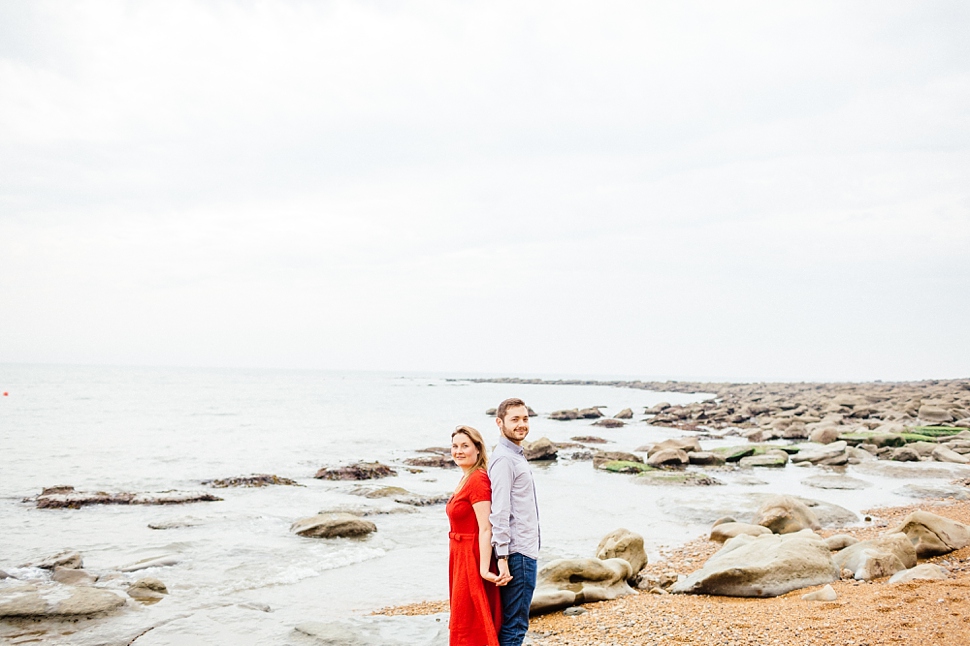 Seaside engagement photo