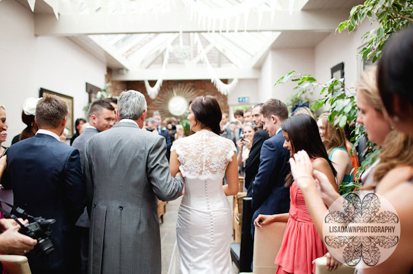 Walking down the aisle at Stanwell House