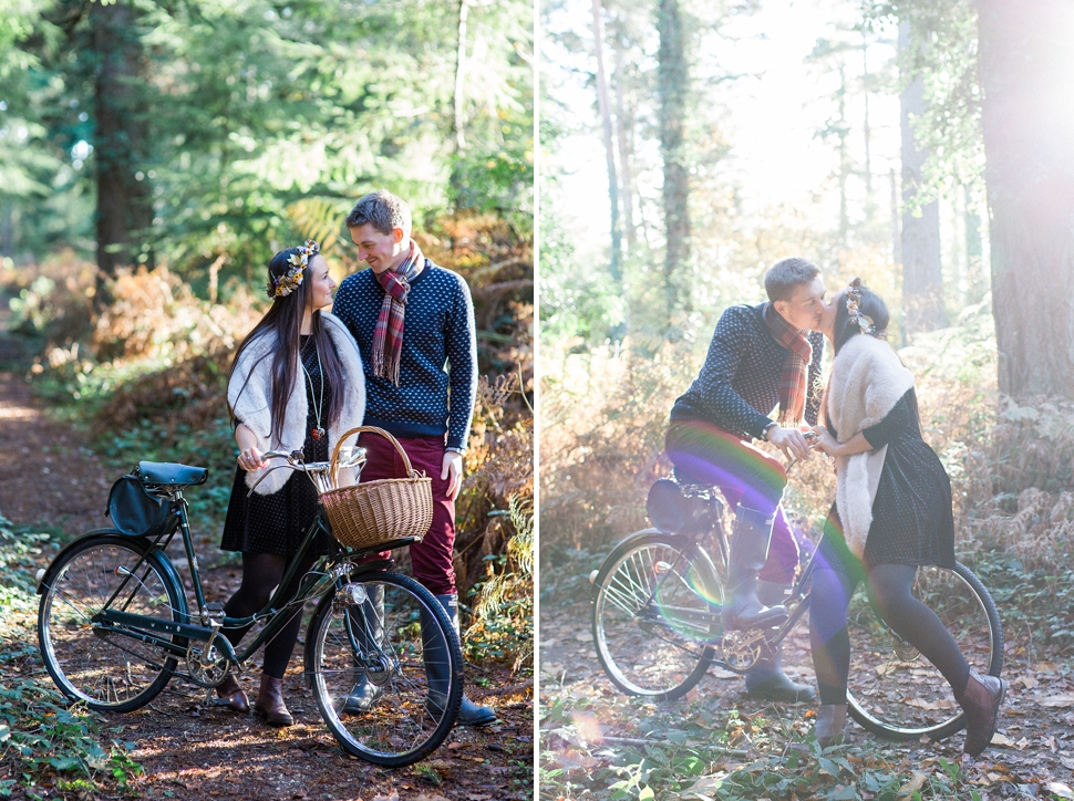 Vintage bike engagement