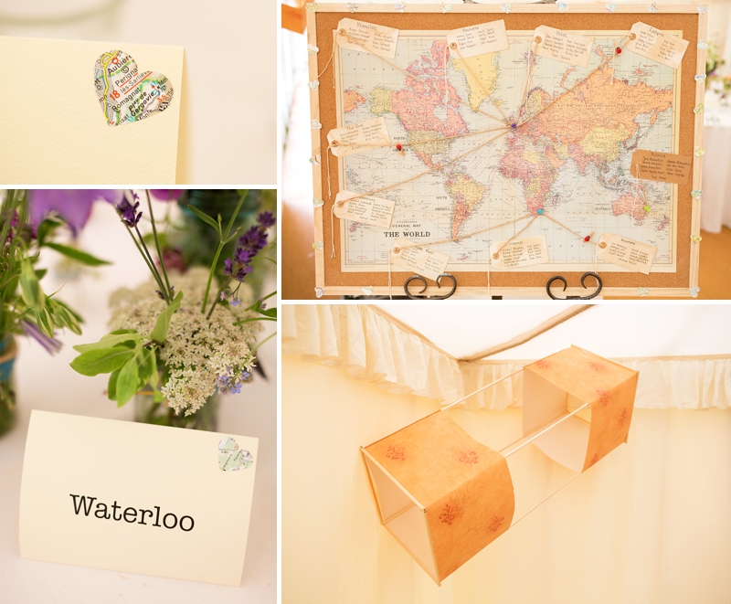 Travel inspired weddng theme