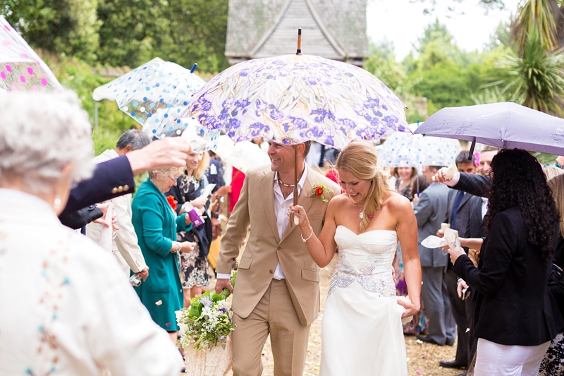 Wet wedding photo