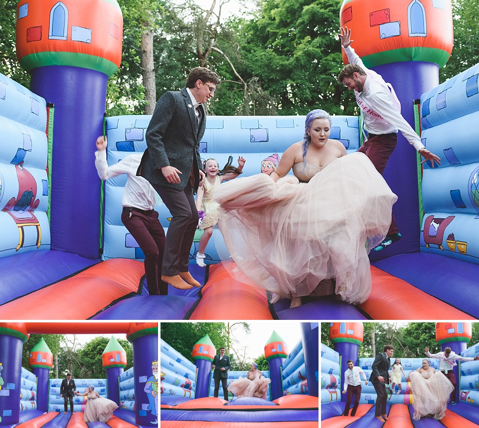 Bouncy castle wedding