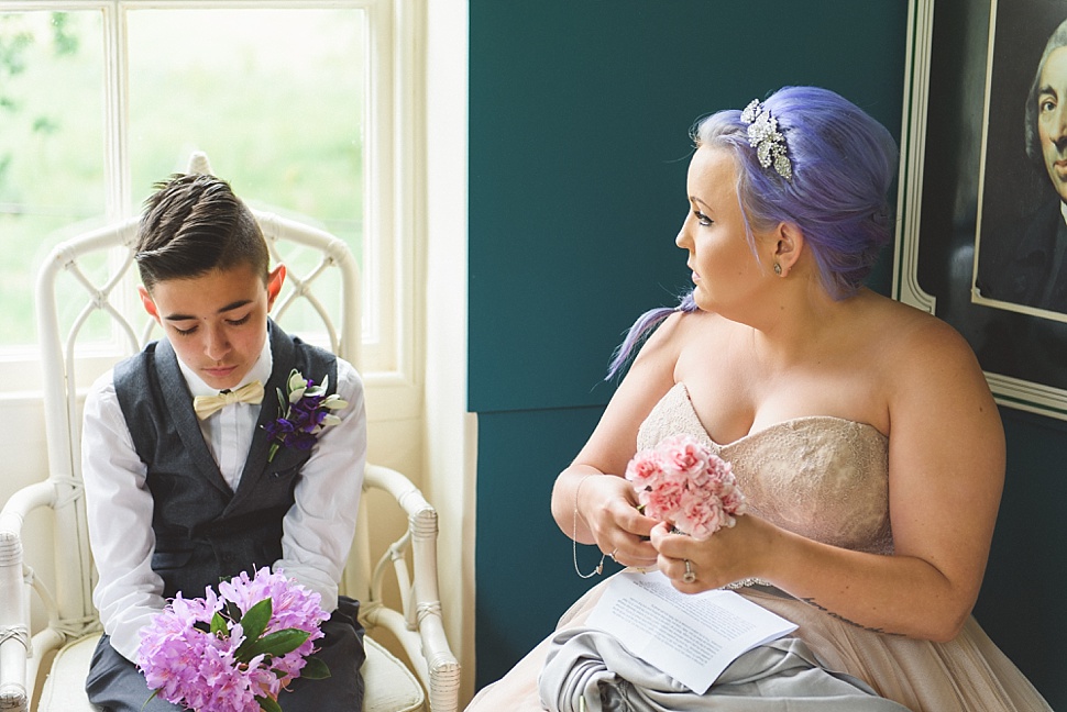 Bride before ceremony