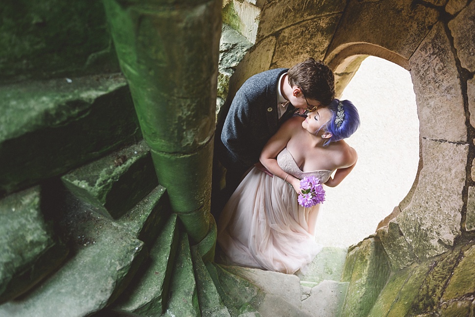 Fairytale castle wedding photo