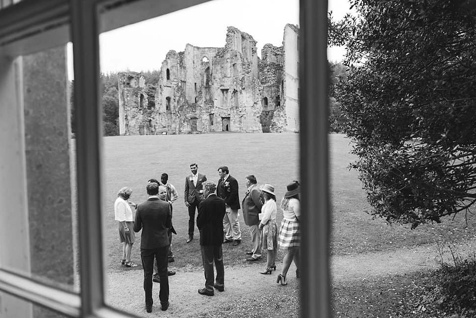 Guests gathered at old wardour castle