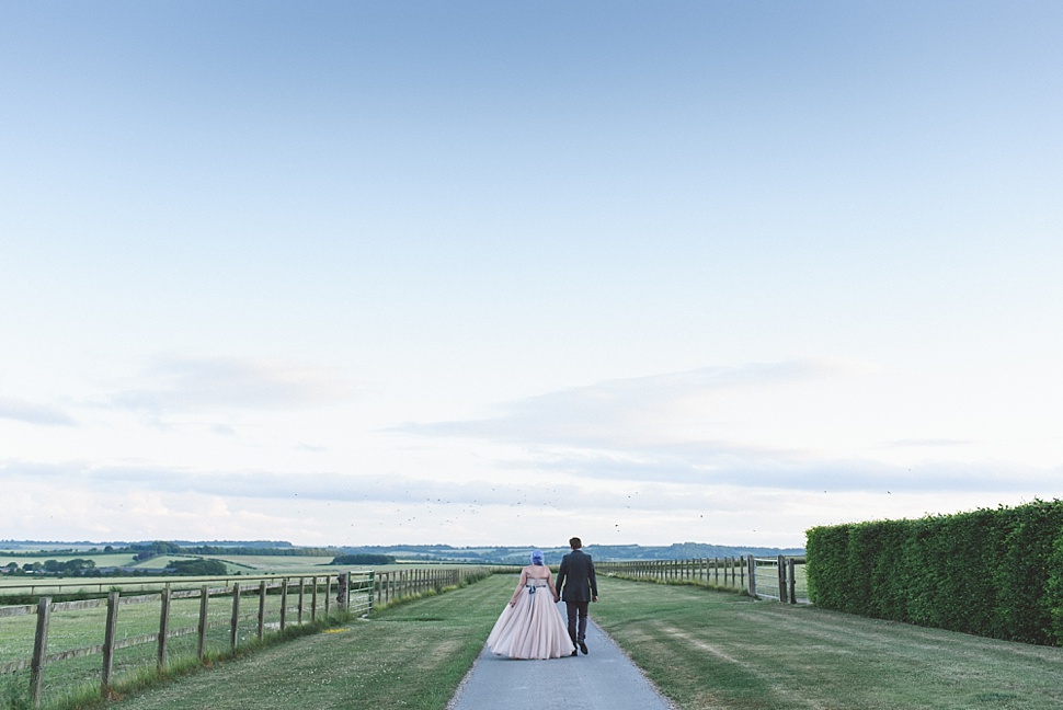 Salisbury Plain wedding couple