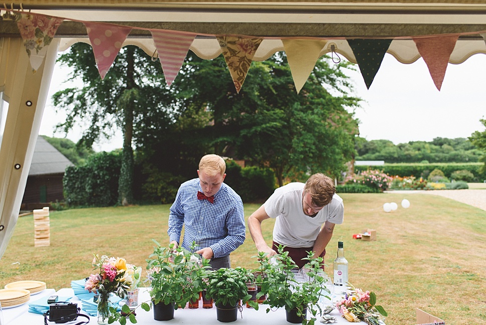 Serving Drinks marquee wedding