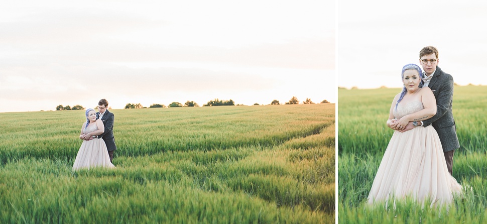 Sunset wedding photo