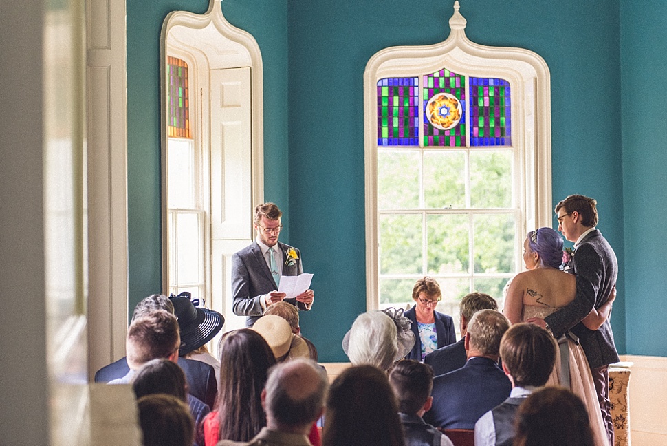 Wedding ceremony old wardour castle