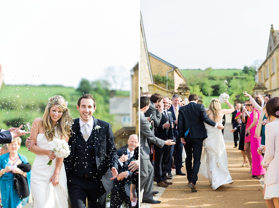 Confetti wedding photo