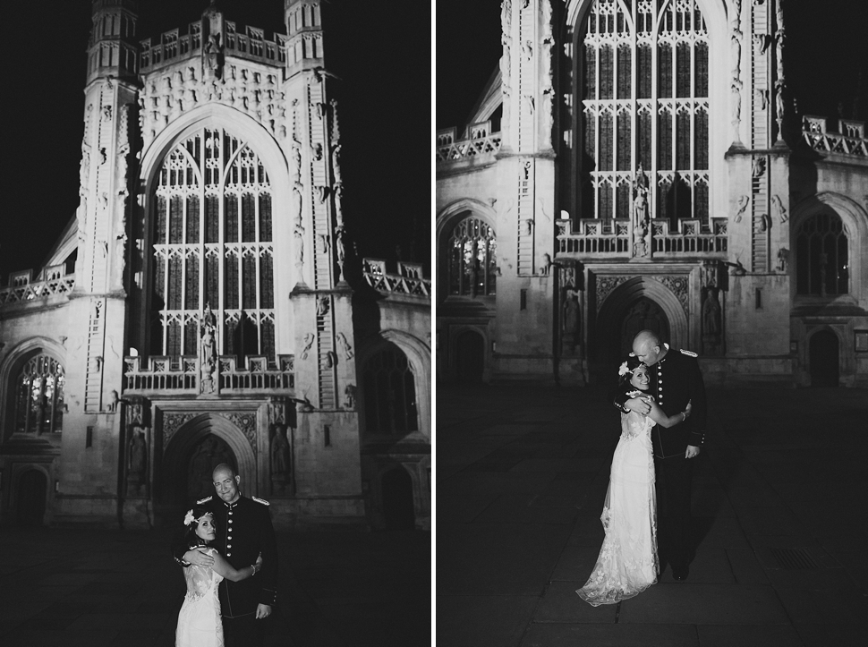 Bath wedding nighttime