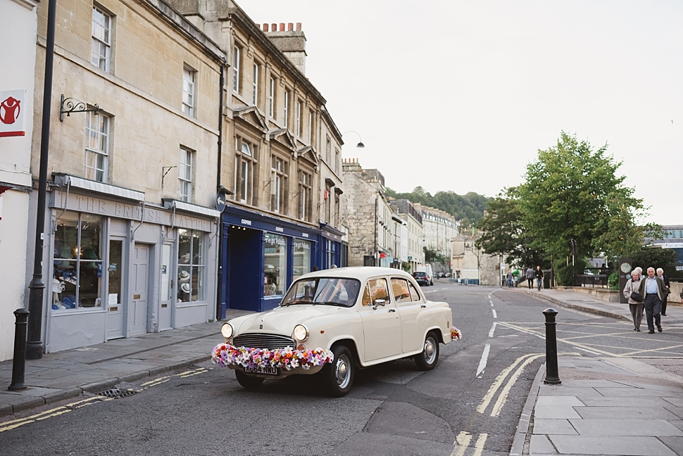 Vintage indian wedding car