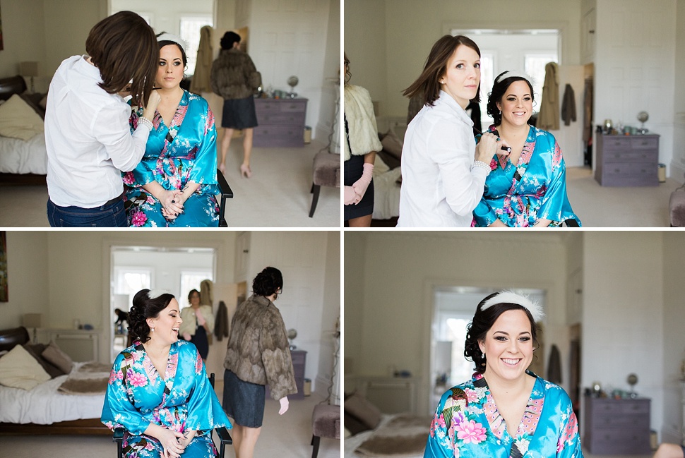 Bride getting ready