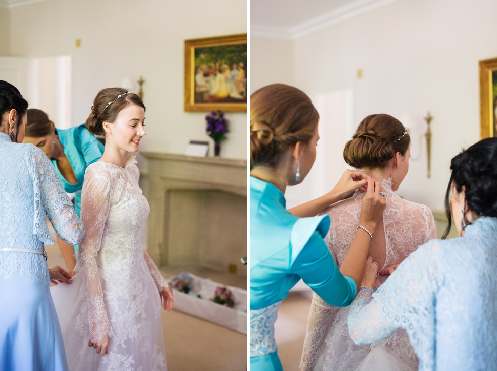 Bride getting ready