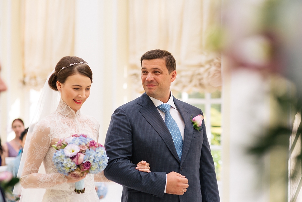 Father gives bride away