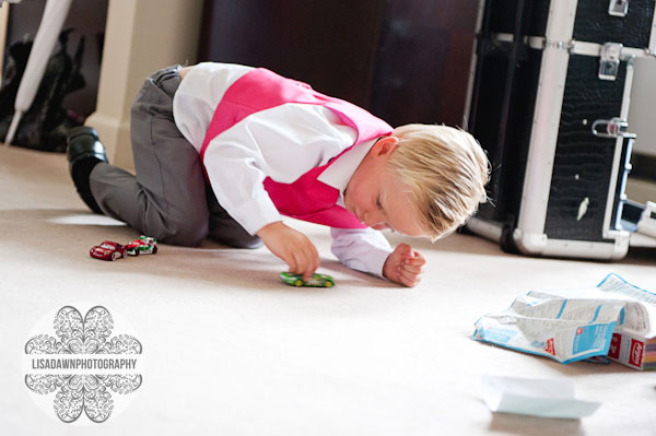 playing with toy car