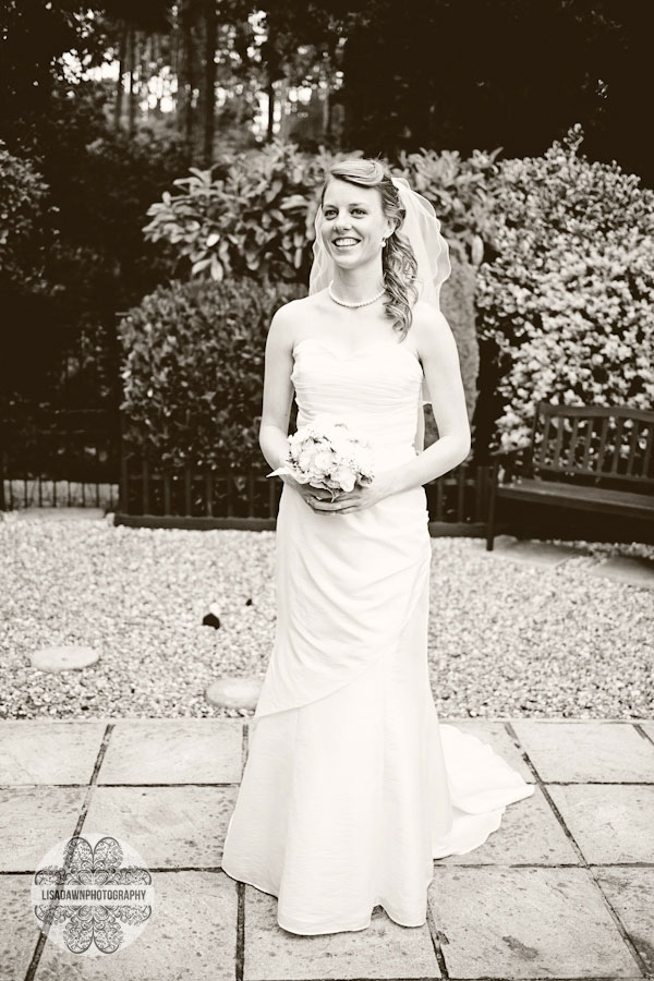 Bridal portrait in garden